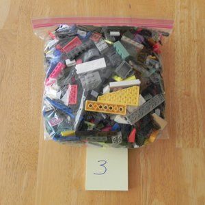 Assorted Building Blocks Mega Lego Unbranded Preowned Gallon Bag 2 lbs. Bag #3